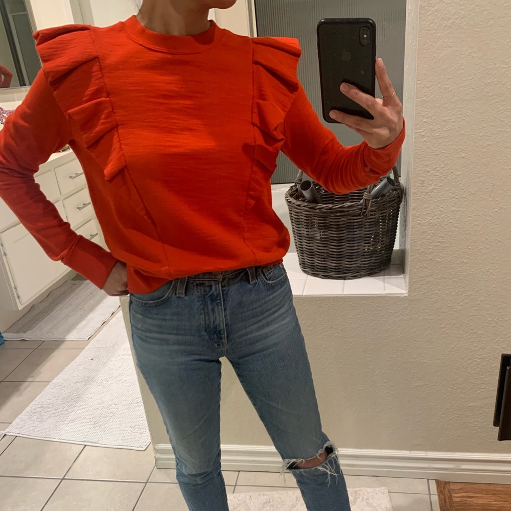 AG jeans red sweater like new (small)